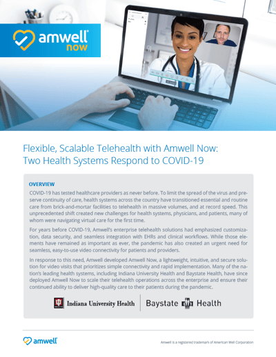 Flexible, Scalable Telehealth with Amwell Now - Margo Vieceli Flexible, Scalable Telehealth with Amwell Now - Margo Vieceli